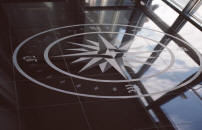 Compass on Black Marble